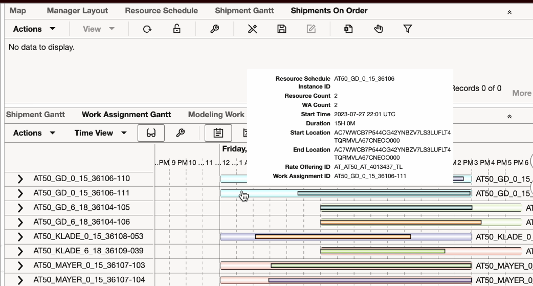 Resource Scheduling Instance Date Window on the Work Assignment Gantt