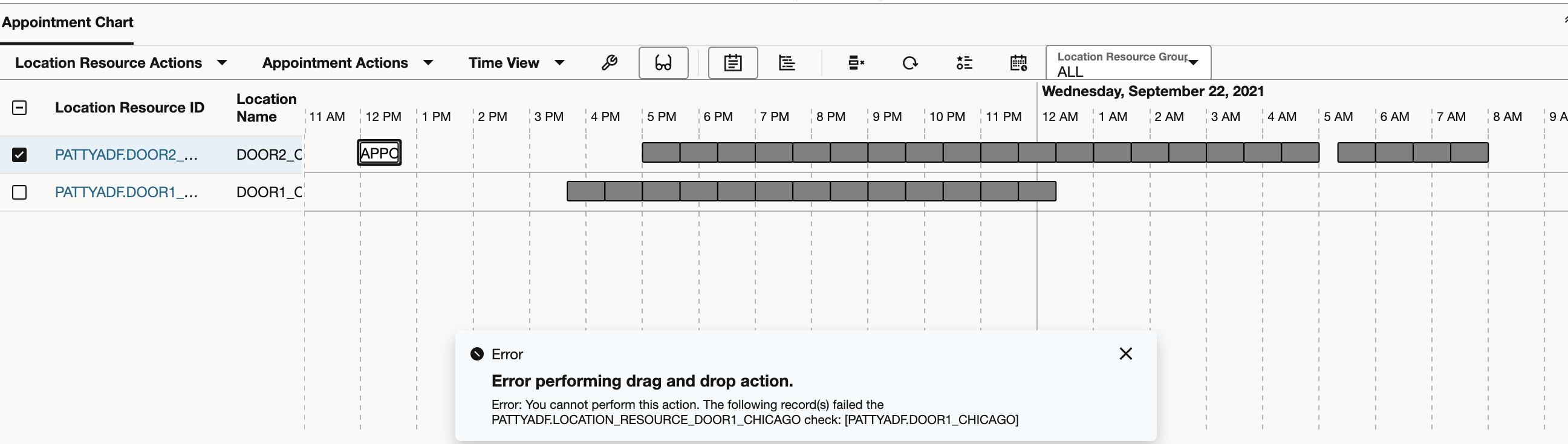 Configured Action Check Example