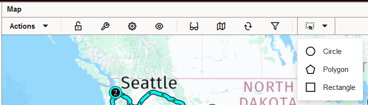 Here Map -Object Selection Options
