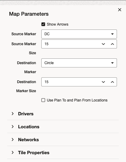Map Parameters to Toggle on/off Mapping to use Plan From/Plan To 
