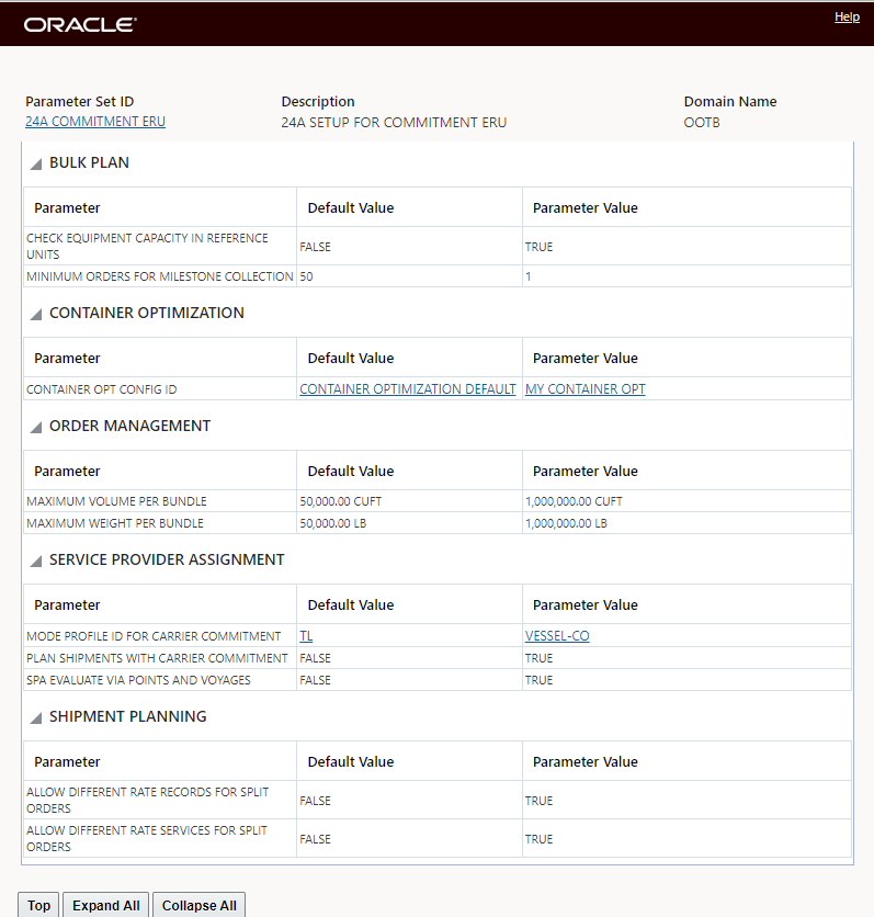 Parameters to Configure