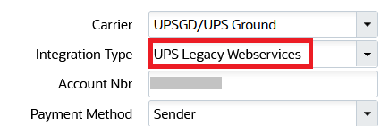UPS Legacy Webservices