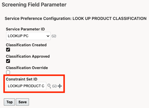 Service Preference with Constraint Set ID