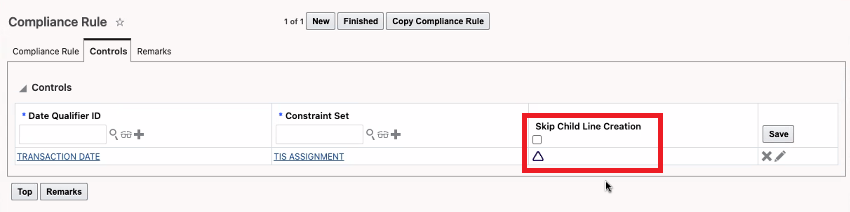 Compliance rule