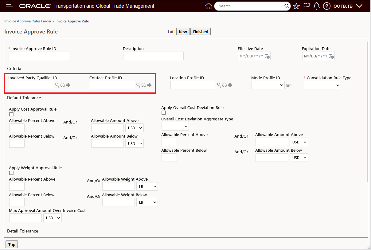 Invoice Approval Rule UI