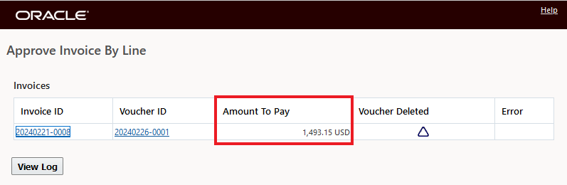 Invoice Approved With Addtional 1000.00 USD