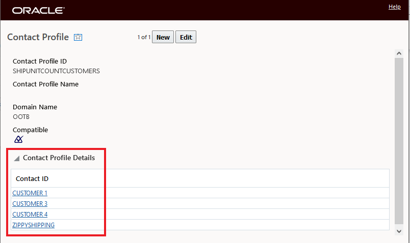 Contact profile details