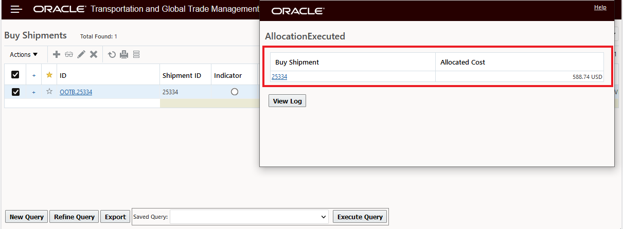 Allocate cost action run 