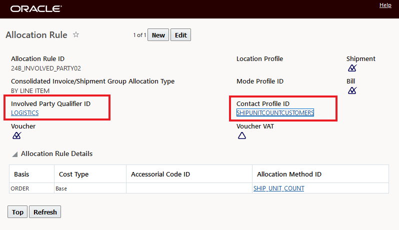 Example allocation rule number 2