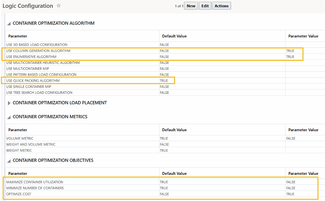 Configuration for Loading Hall Solution Improvement.