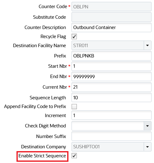 Enable Strict Sequence Flag