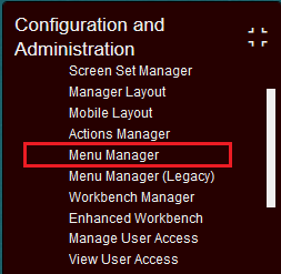 Menu Manager 