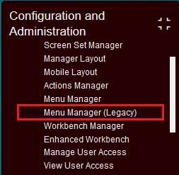 Menu Manager (Legacy)