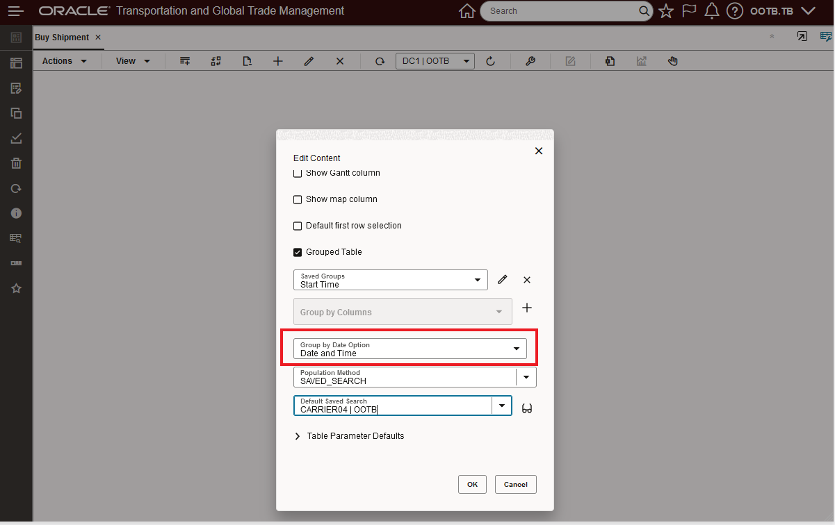 Group By Date Option - Date and Time Setup