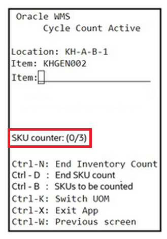 SKU Counter