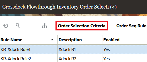 Order Selection Criteria