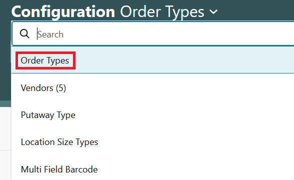 Configuration Drop-Down