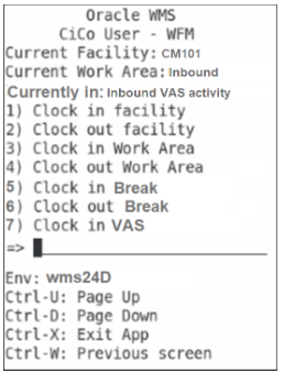 Clock in VAS