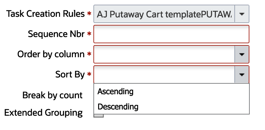 Sort By criteria 