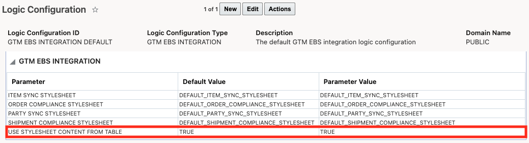 Logic Configuration - GTM EBS INTEGRATION