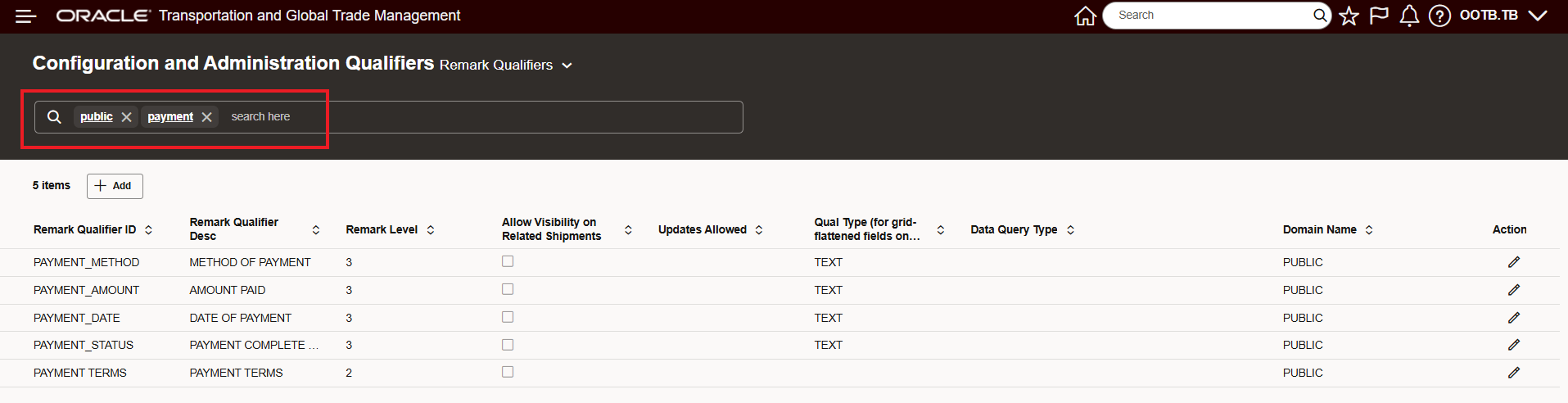 Multiple Filter Chips Public And Payment
