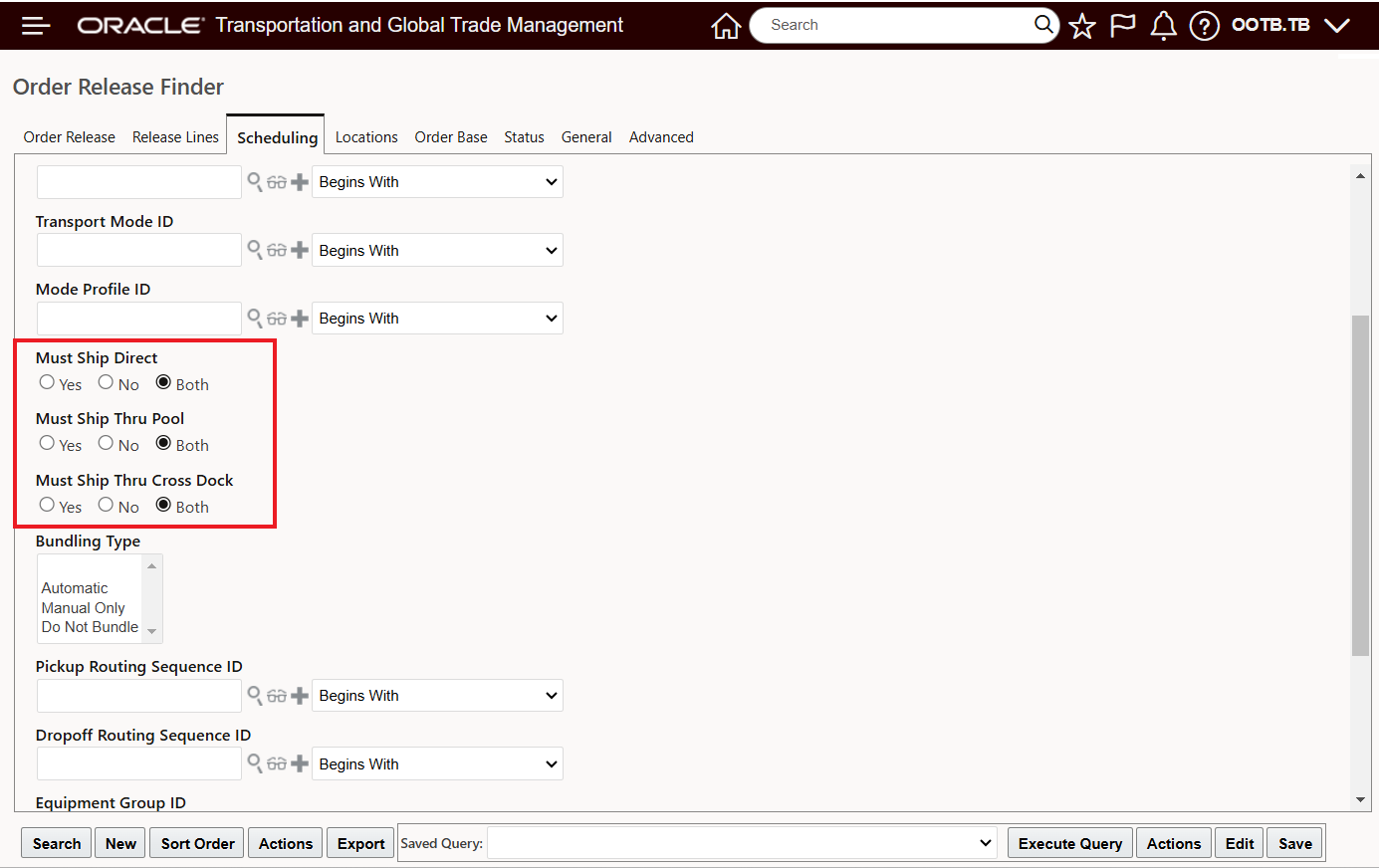 Previous Must Ship Direct Boolean Value Search - Non-Configurable 