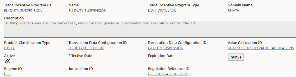 Trade Incentive Program