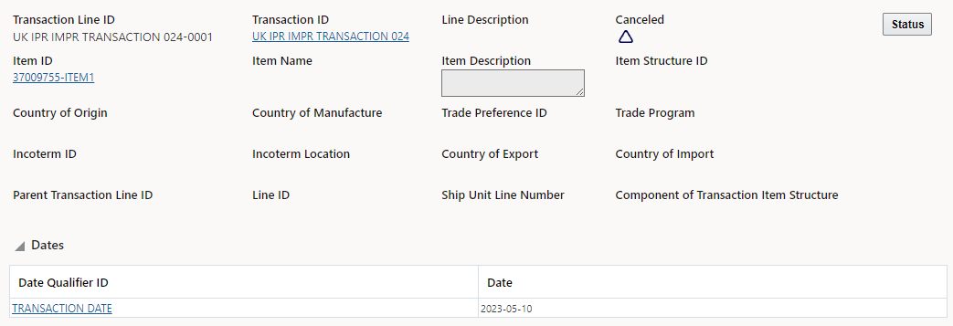 Transaction Line