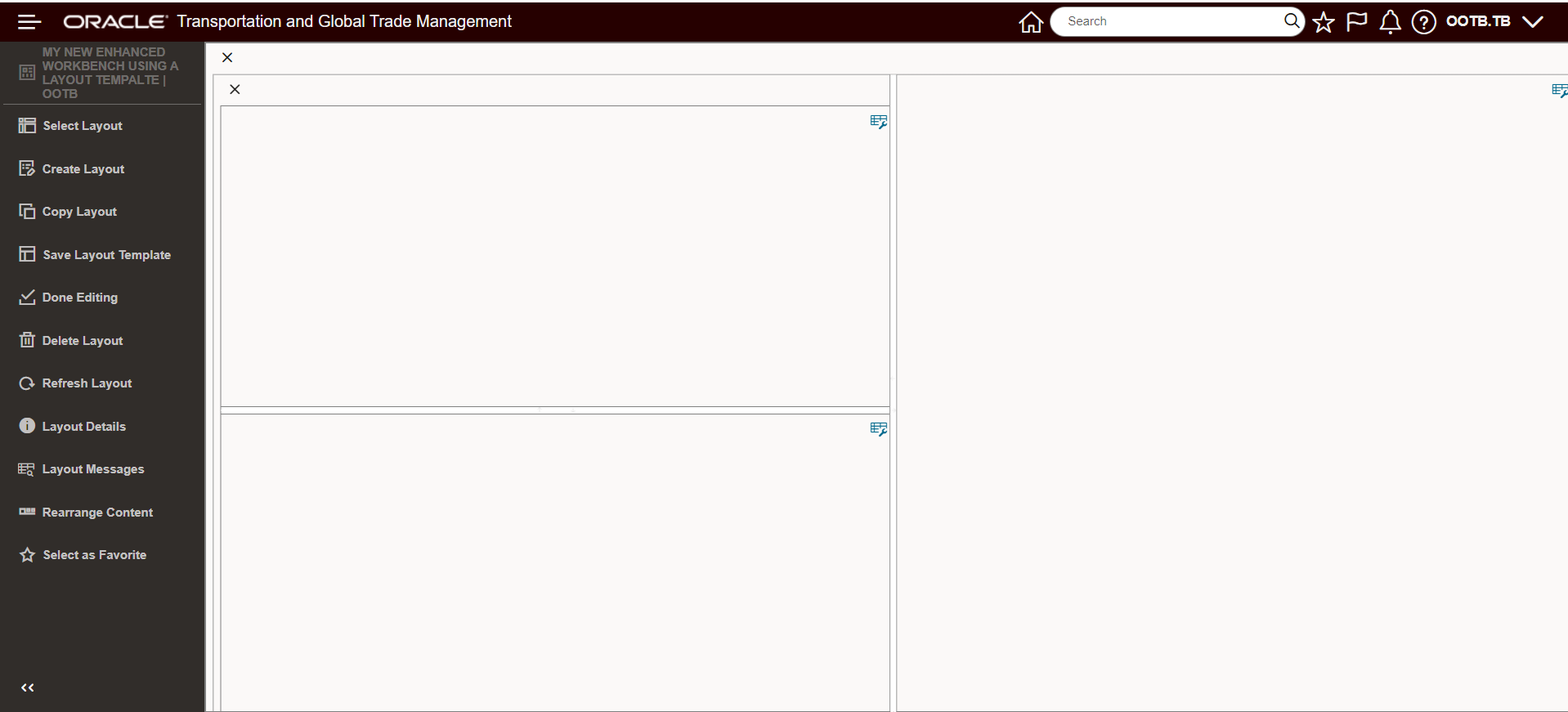 Layout Template Split