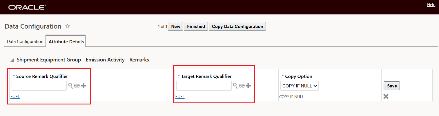 Data Configuration - Attribute Details