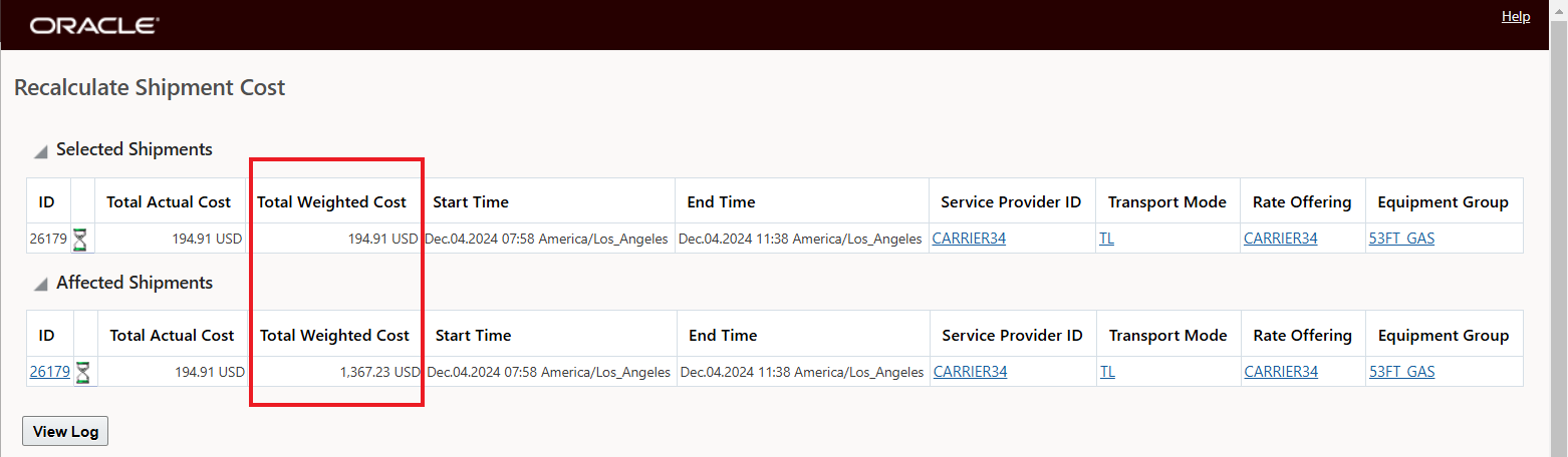 Calculate Accessorial Cost with Shipment Costing