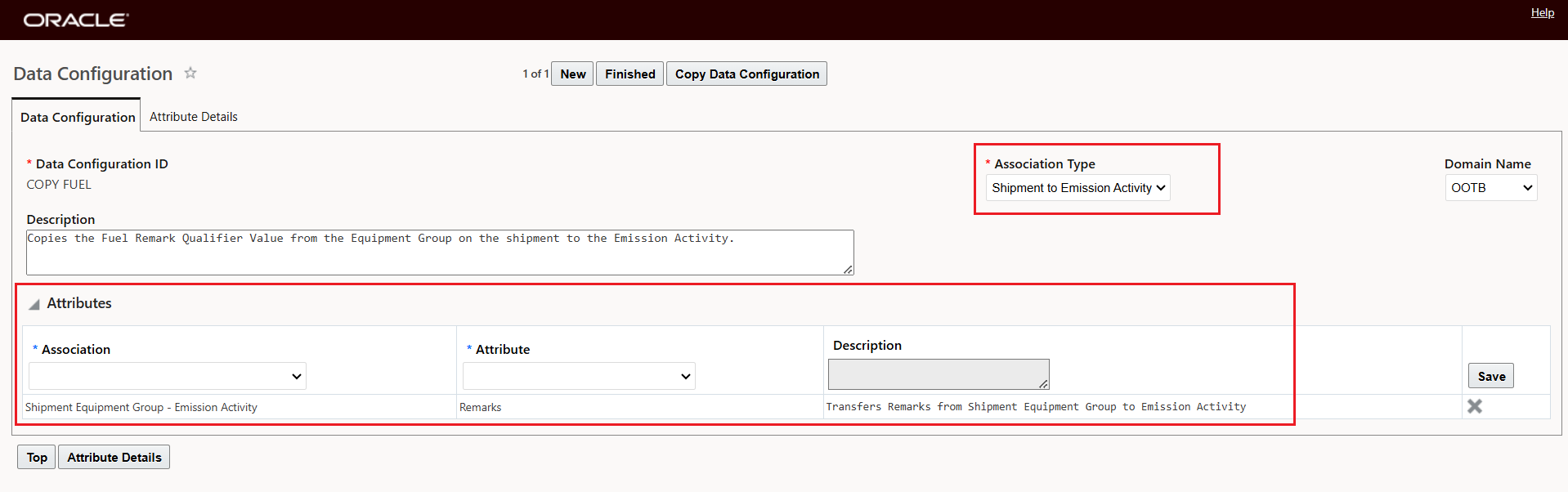 Data Configuration Example Data Configuration