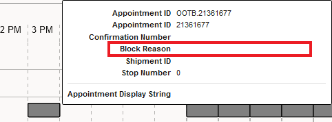 Blocked Slot - no Remark Text