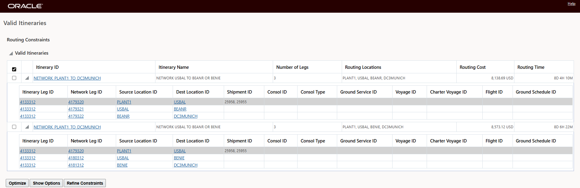 Replan - Multiple Orders - Valid Itineraries