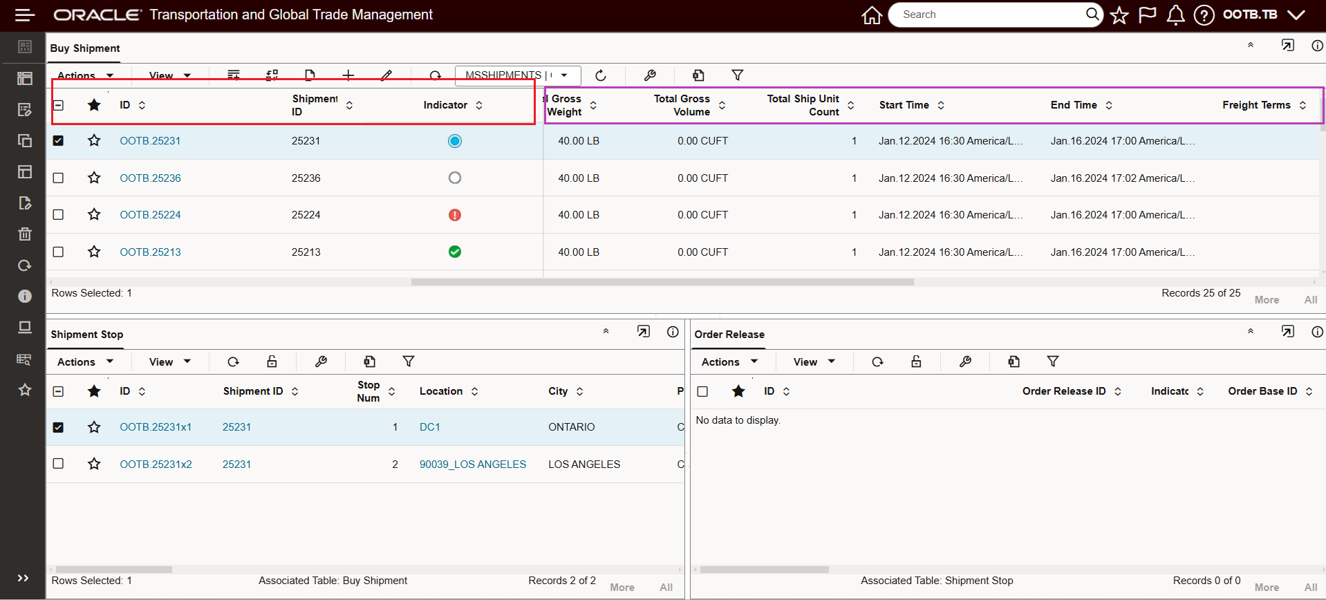 Frozen Selection - Indicator Column - Retained