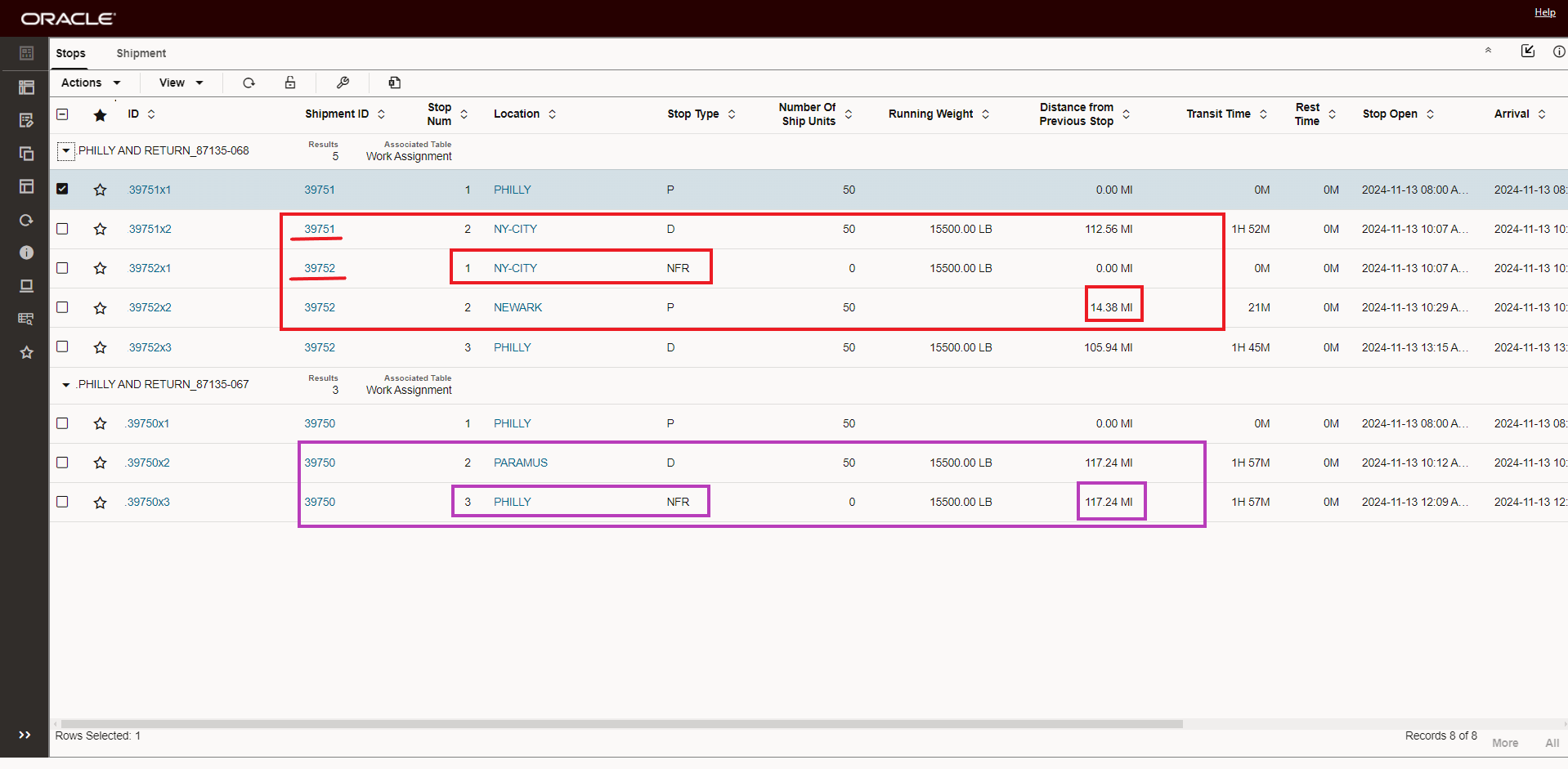 NFR Empty Distance Improvements