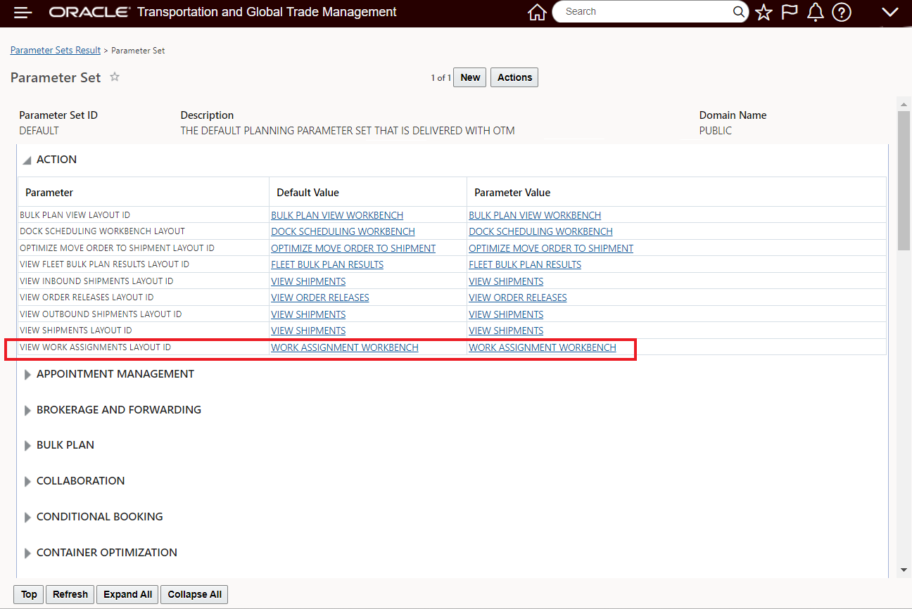 Parameters for Action Workbenches
