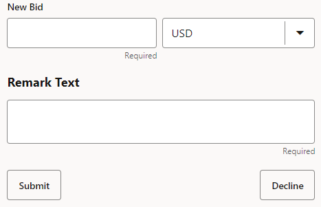 Remark Text field