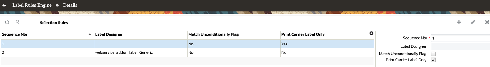 Print Carrier Label Only Flag