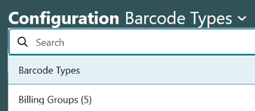 Configuration Barcode Type
