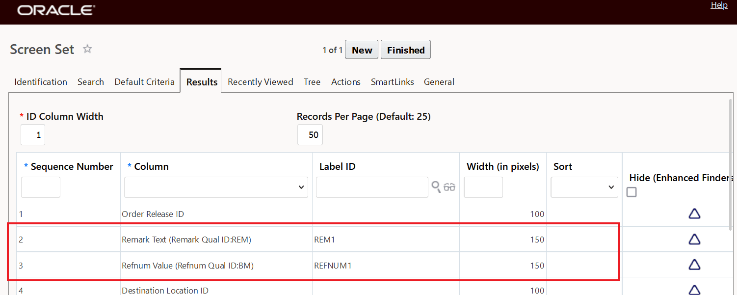 RefNum and Remark Fields Pseudo Fields Configured