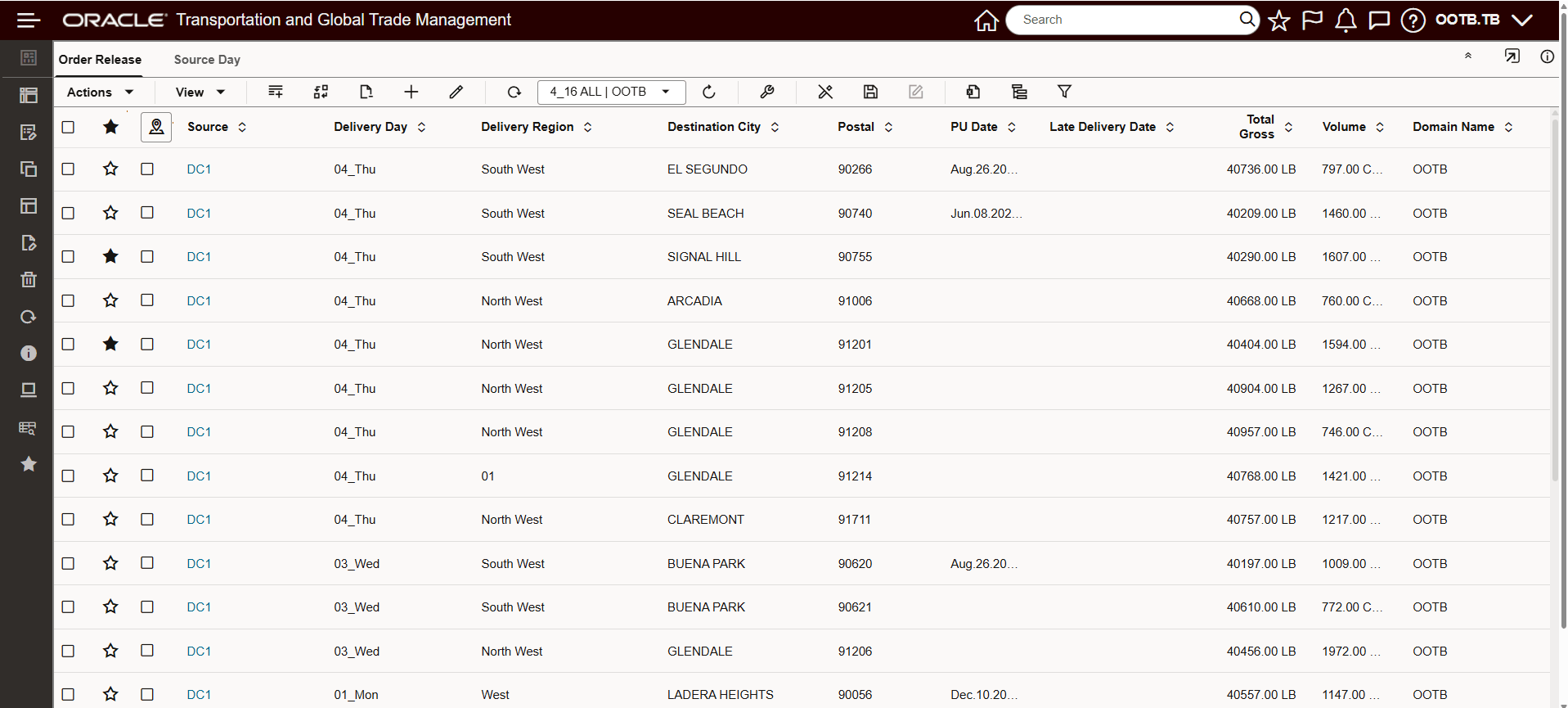 Ungrouped Table View