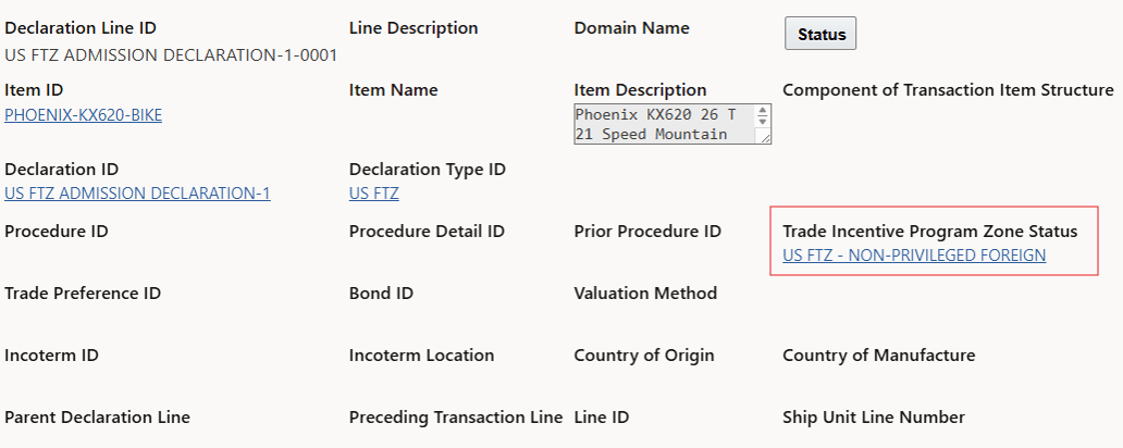 Declaration Line