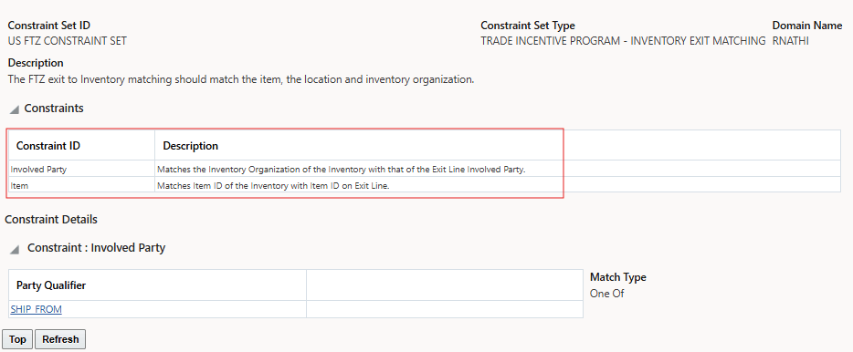 Constraint Set
