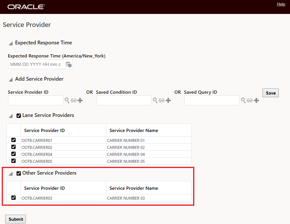 Manually Added Service Providers Who Declined Ordinary Tender