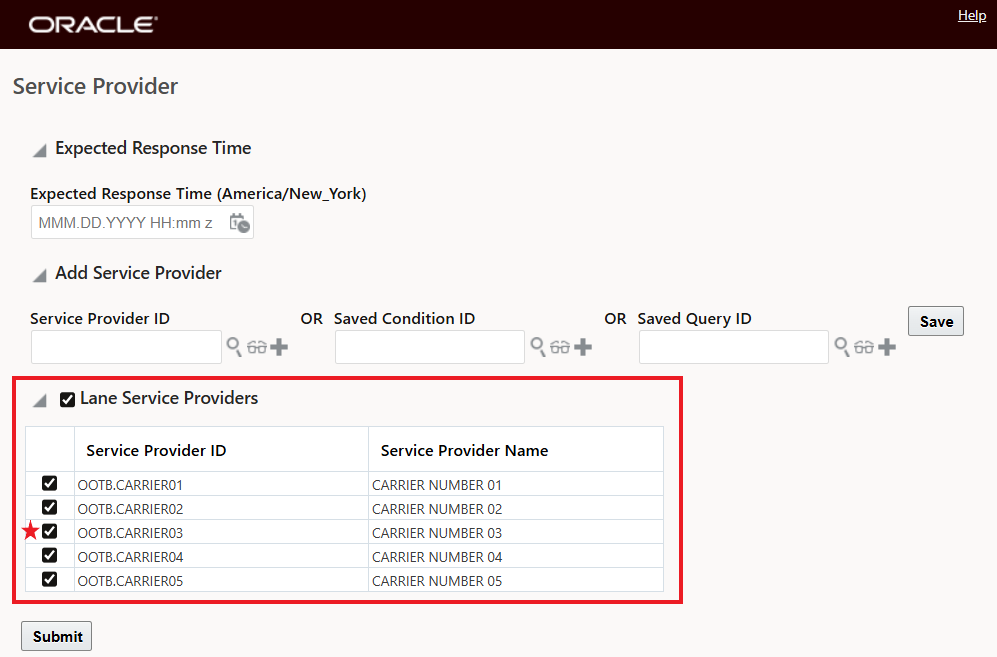 Property Set to false (default) Carrier03 Included In Spot Bid Tender 