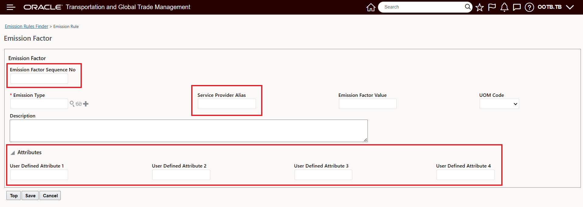 New Emission Factor UI