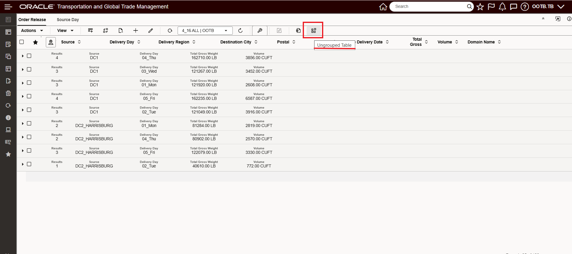 Grouped to Ungrouped Toggle