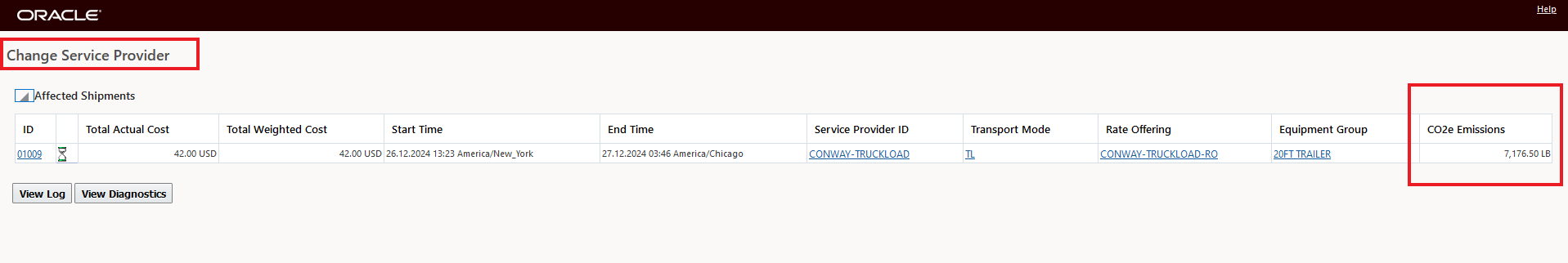Change Service Provider - Result