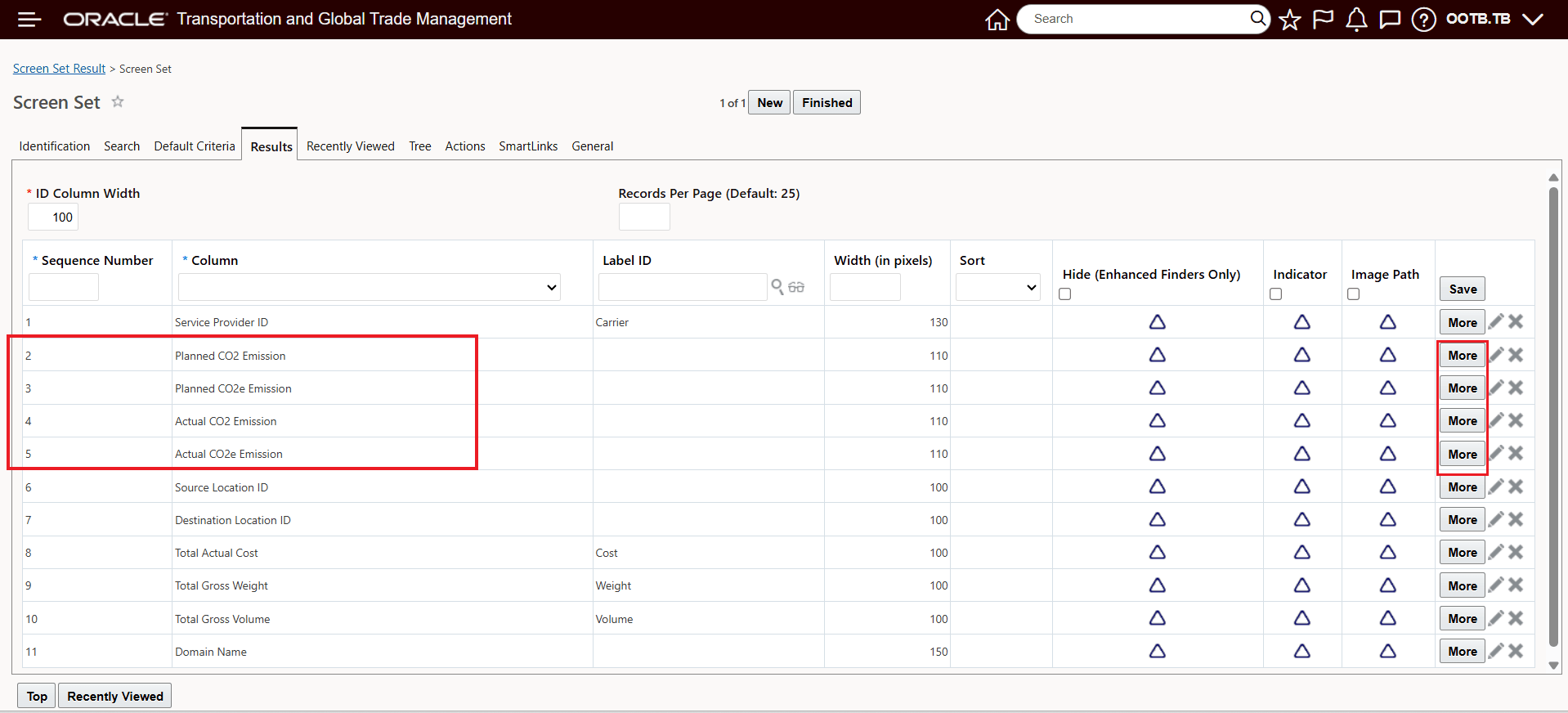 Buy Shipment Screen Set